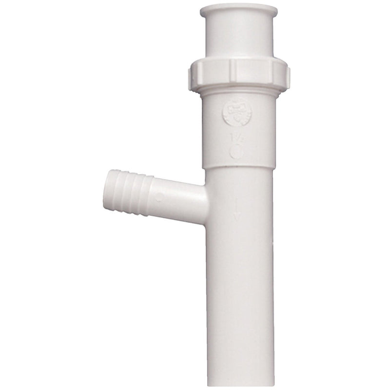 Keeney 1-1/2 In. x 8 In. 5/8 In. White Dishwasher Tailpiece