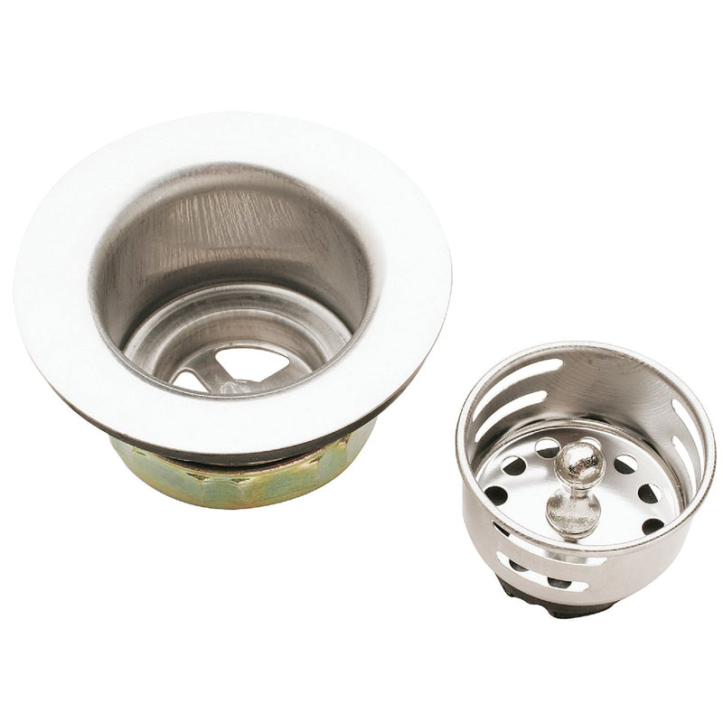 Keeney 2 In. to 2-1/2 In. Jr. Duo Stainless Steel Bar Sink Basket Strainer Assembly