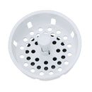 Keeney 3-1/2 In. White Basket Strainer Stopper