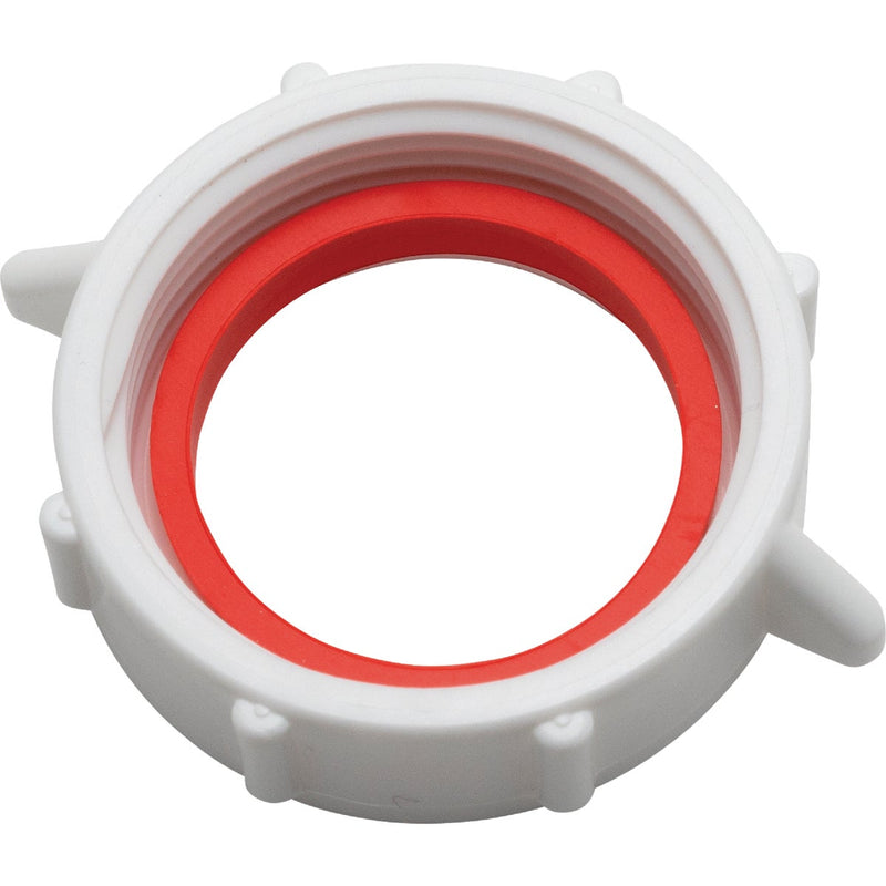 Keeney 1-1/4 In. x 1-1/4 In. White Plastic Slip Joint Nut