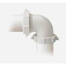 Keeney 1-1/2 In. White Polypropylene 90 Degree Elbow Coupling