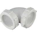 Keeney 1-1/2 In. White Polypropylene 90 Degree Elbow Coupling