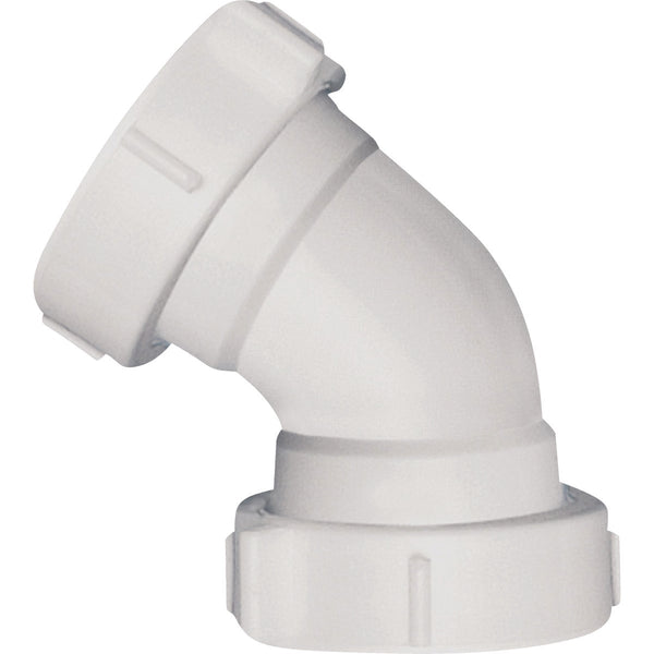 Keeney 1-1/2 In. White Polypropylene 45 Degree Elbow Coupling