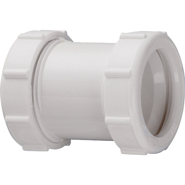 Keeney 1-1/2 In. White Polypropylene Straight Extension Coupling