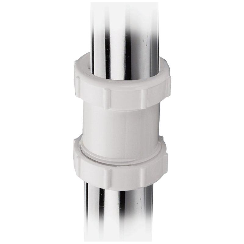 Keeney 1-1/2 In. White Polypropylene Straight Extension Coupling