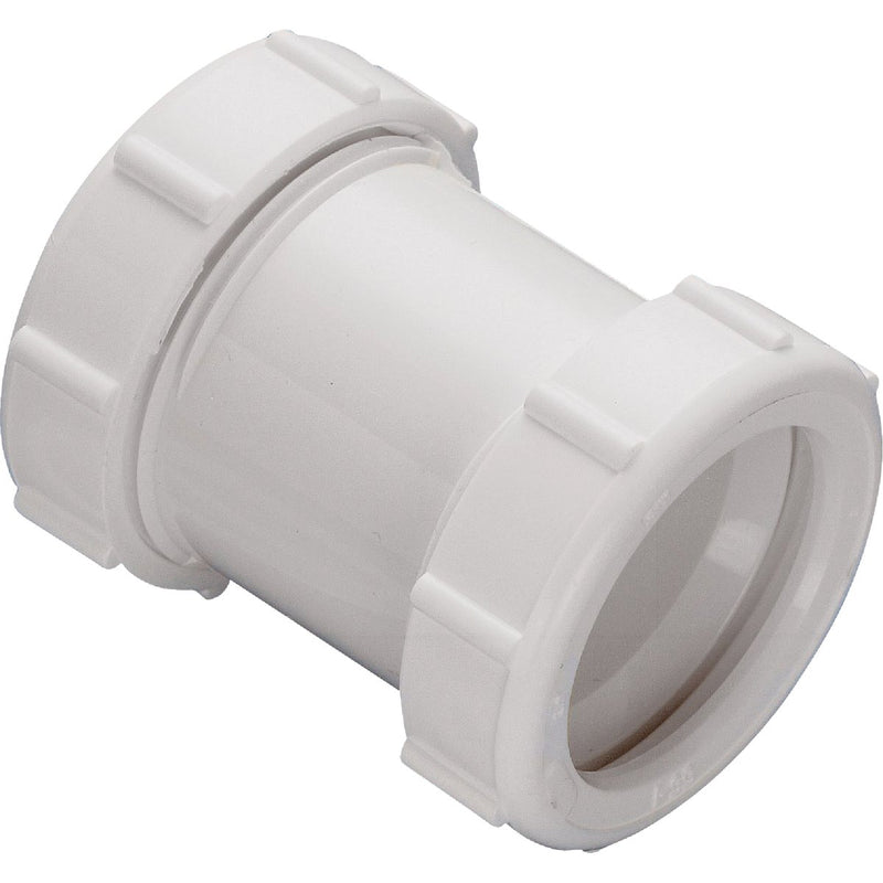 Keeney 1-1/2 In. White Polypropylene Straight Extension Coupling