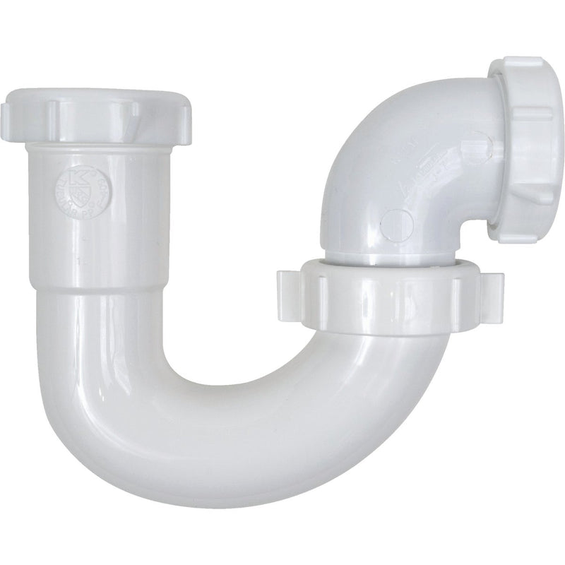 Keeney 1-1/2 In. White Polypropylene Sink Trap with Reducer Washer