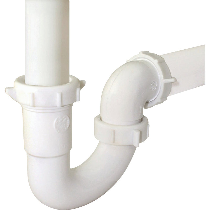 Keeney 1-1/2 In. White Polypropylene Sink Trap with Reducer Washer