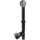 Keeney Black Plastic Trip Lever Bath Drain with Polished Chrome Trim and Strainer & Dome Grid