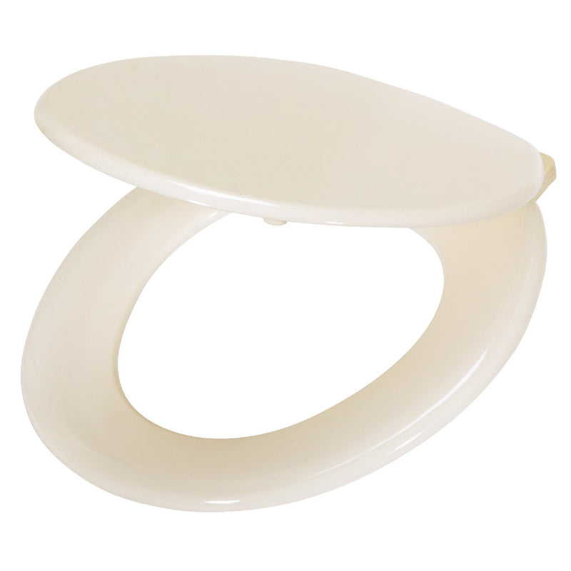 Home Impressions Round Closed Front Bone Wood Toilet Seat