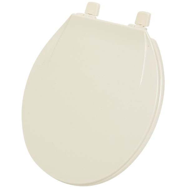 Home Impressions Round Closed Front Bone Plastic Toilet Seat