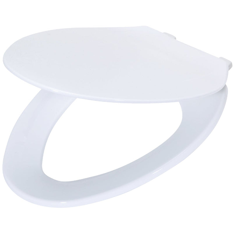 Home Impressions Elongated Closed Front White Plastic Toilet Seat