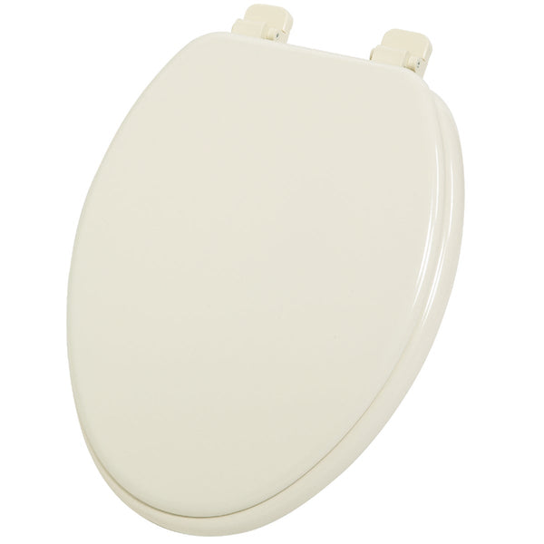 Home Impressions Elongated Closed Front Bone Wood Toilet Seat