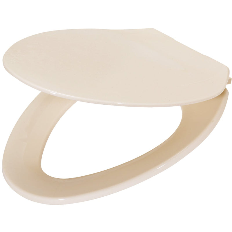 Home Impressions Elongated Closed Front Bone Plastic Toilet Seat