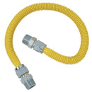 Dormont 5/8 In. OD x 36 In. Coated Stainless Steel Gas Connector, 3/4 In. MIP x 1/2 In. MIP (Tapped 3/8 In. FIP)