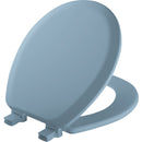 Mayfair Advantage Round Closed Front Blue Wood Toilet Seat