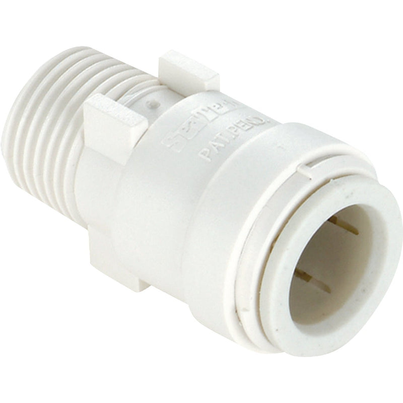 Watts Aqualock 3/8 In. CTS x 1/2 In. MPT Quick Connect Plastic Connector