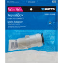 Watts Aqualock 1/2 In. CTS x 1/2 In. MPT Quick Connect Plastic Connector