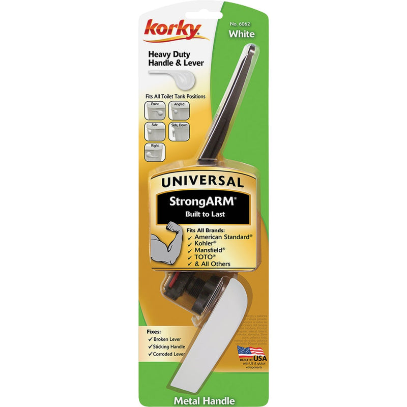 Korky StrongARM Universal White Tank Lever with Wave Style Handle