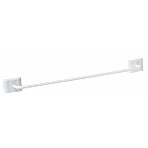 Decko Diamond Bar Design 18 In. White Towel Bar