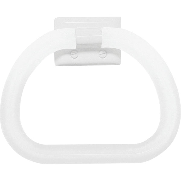 Decko White Plastic Towel Ring