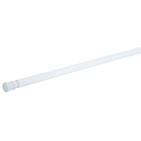 Zenith Zenna Home Straight 42 In. To 72 In. Adjustable Tension Shower Rod in White
