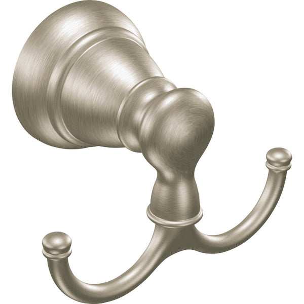 Moen Banbury Double Robe Hook, Brushed Nickel