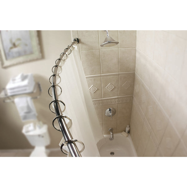 Moen Curved 54 In. To 72 In. Adjustable Fixed Shower Rod, Brushed Nickel