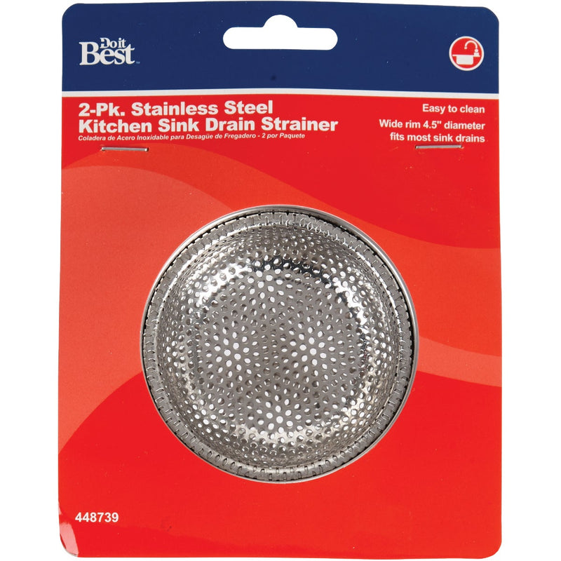 Do it Best 4-1/2 In. Stainless Steel Kitchen Sink Strainer Cup (2-Pack)