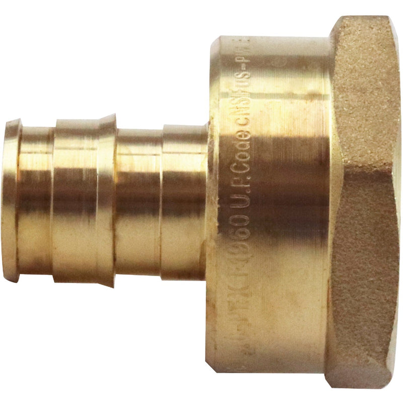 Apollo Retail 1/2 In. Barb x 3/4 In. FNPT Reducing Brass PEX-A Adapter