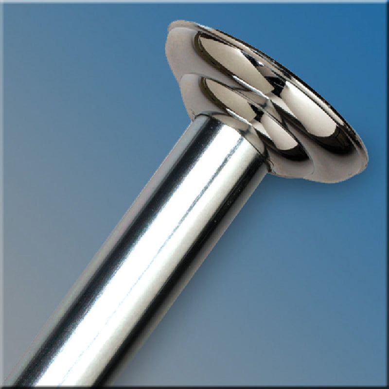 Zenith Zenna Home Straight 41 In. To 72 In. Adjustable Fixed Shower Rod in Chrome