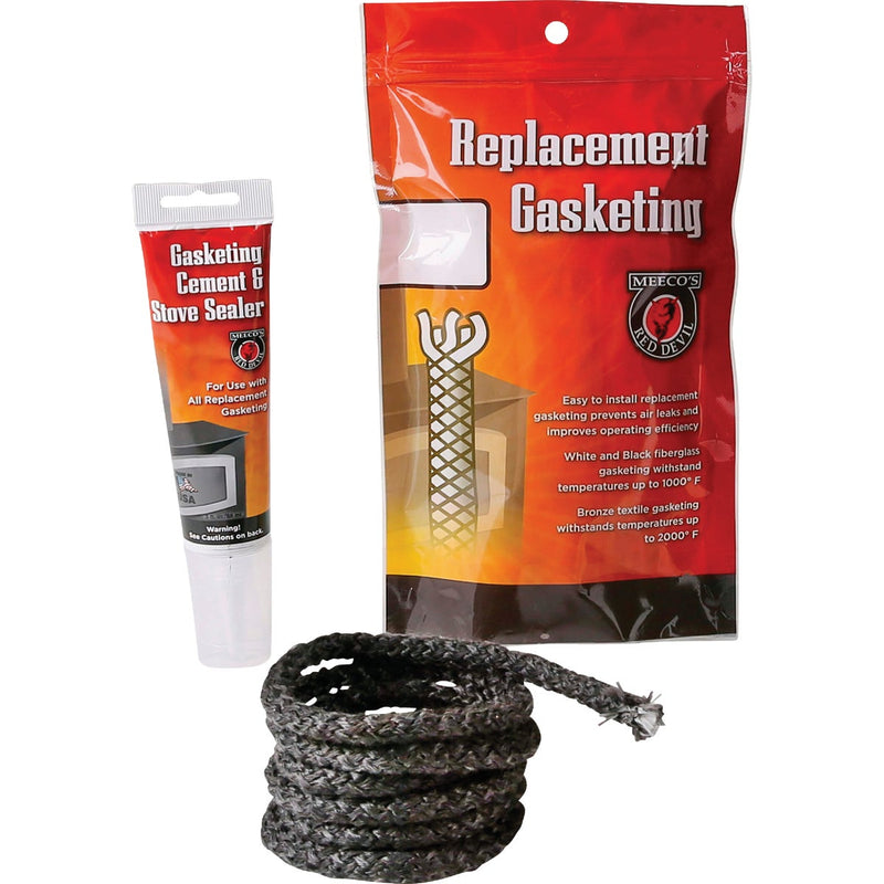 Meeco's Red Devil Gasketing Cement/Stove Sealer and 1/2 In. x 6 Ft. Replacement Rope Gasket Kit