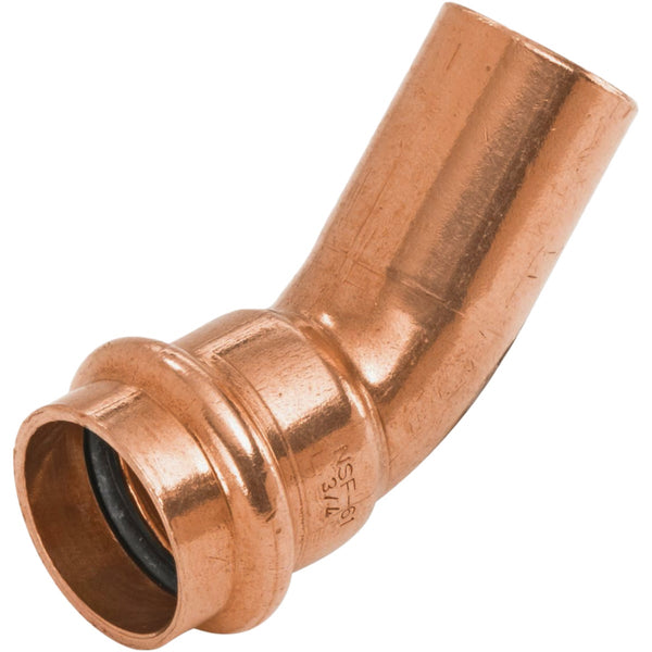 NIBCO 1/2 In. FTG x 1/2 In. Press 45 Deg. Press Copper Elbow (1/8 Bend) (10-Pack)