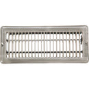 Home Impressions 4 In. x 10 In. Satin Nickel Steel Floor Register