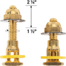 Fluidmaster SetFast 5/16 In. x 1-1/2 to 2-1/4 In. Adjustable Brass Toilet Bolts (2 Pack)