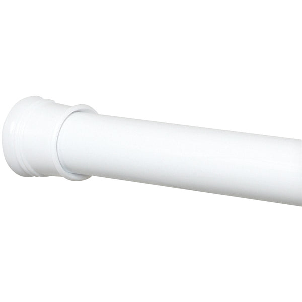 Zenith Zenna Home Straight 52 In. to 86 In. Adjustable Tension Shower Rod in White