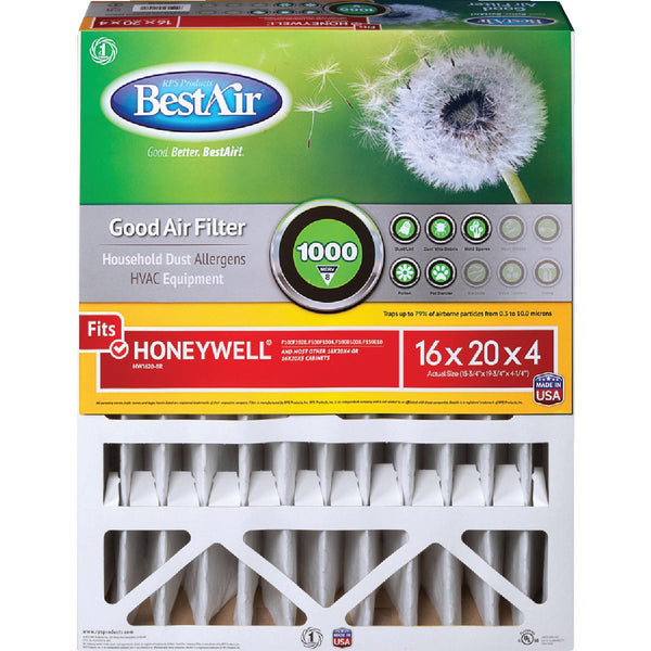 BestAir 16 In. x 20 In. x 4 In. Honeywell MERV 8 Deep Pleat Furnace Filter