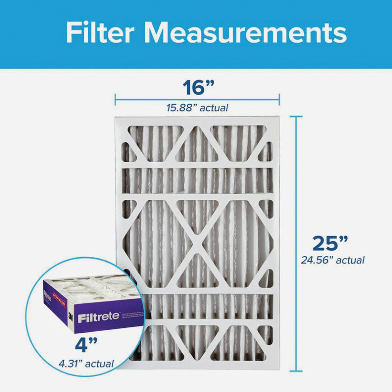 Filtrete Ultra Allergen Reduction Deep Pleat Filter, 16 In. x 25 In. x 4 In.