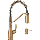Moen Nolia 1-Handle Pull-Down Widespread Kitchen Faucet, Bronzed Gold