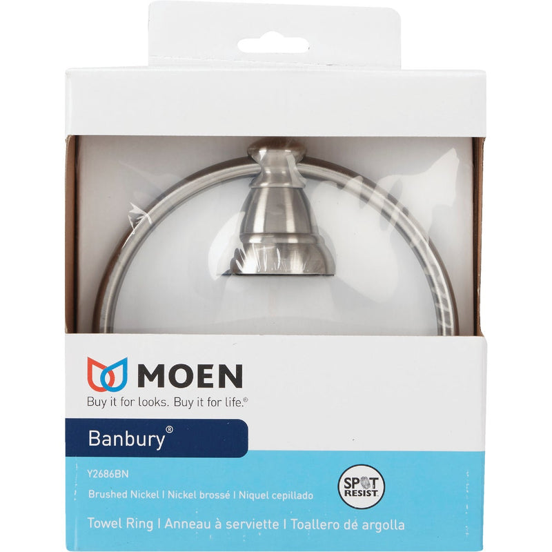 Moen Banbury 6 In. Towel Ring, Brushed Nickel