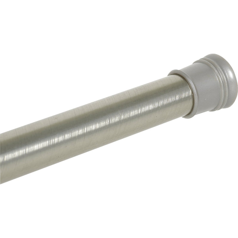 Zenith Zenna Home Straight 41 In. To 72 In. Adjustable Tension Shower Rod in Brushed Chrome