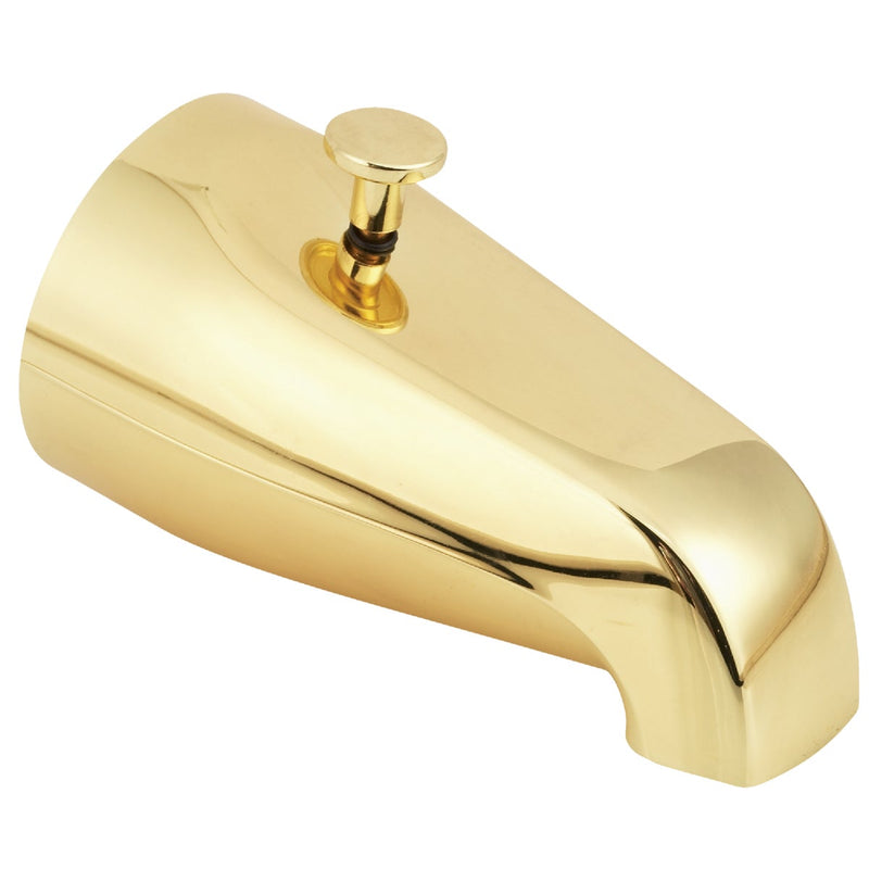 Do it 5-1/2 In. Polished Brass Bathtub Spout with Diverter