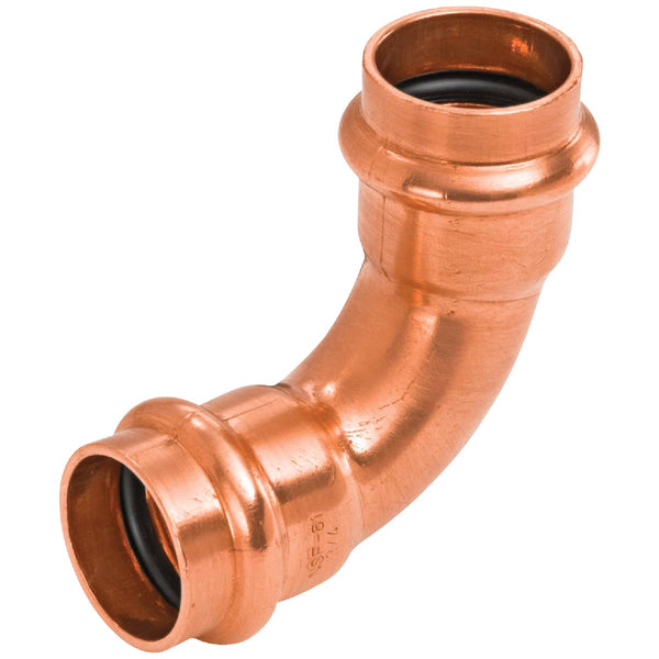 NIBCO 1/2 In. 90 Deg. Press Copper Elbow (1/4 Bend)