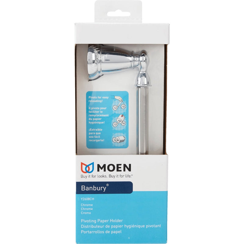 Moen Banbury Wall Mount Toilet Paper Holder, Chrome