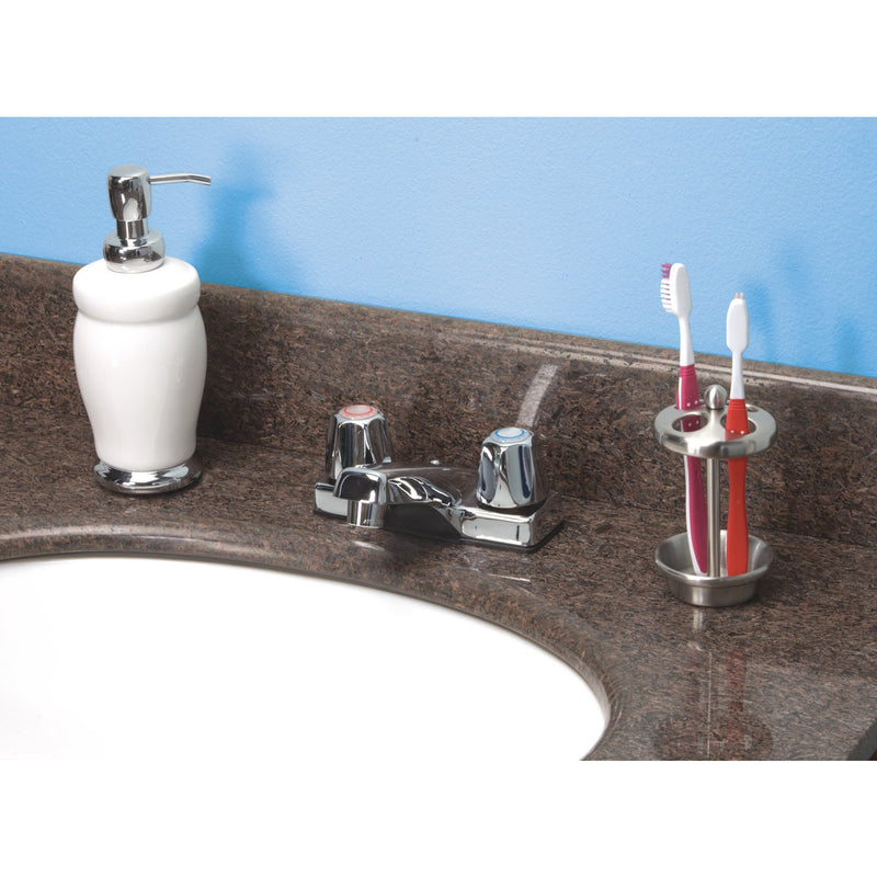 Home Impressions Chrome 2-Handle Lever 4 In. Centerset Bathroom Faucet