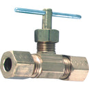Do it Best 1/4 In. Tube x 1/4 In. Tube Brass Straight Needle Valve