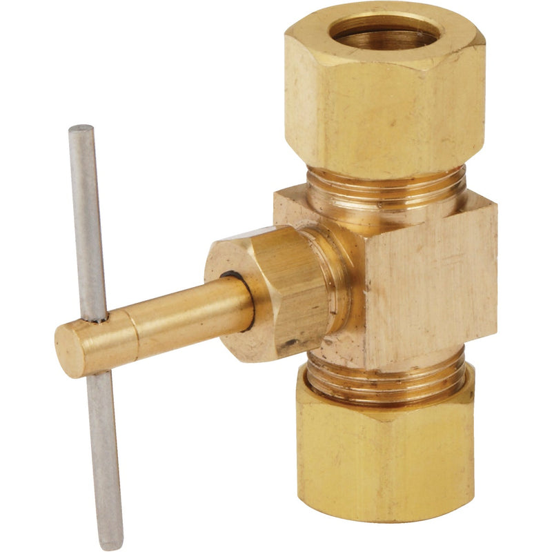 Do it Best 3/8 In. Tube x 3/8 In. Tube Brass Straight Needle Valve