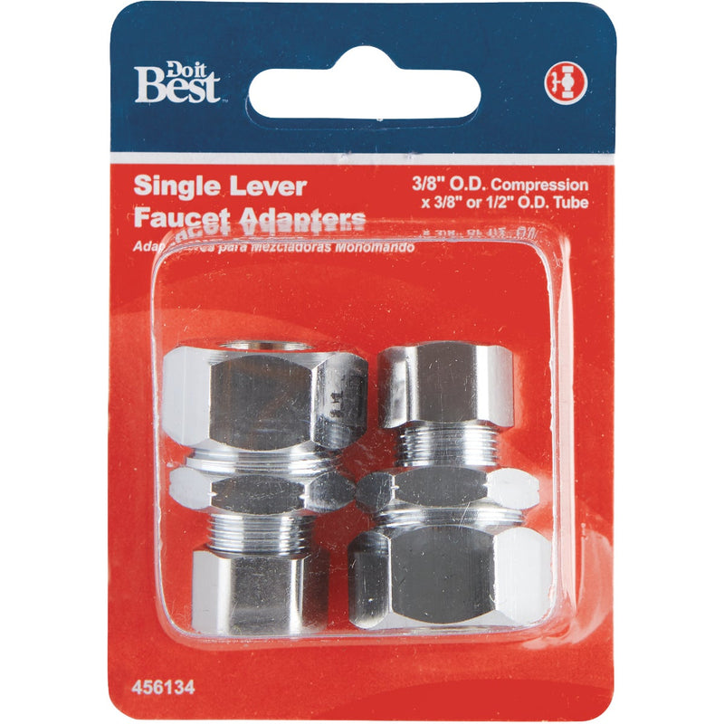 Do it Best 3/8" OD x 3/8" or 1/2" Tubes Single Lever Faucet Adapter (2-Pack)