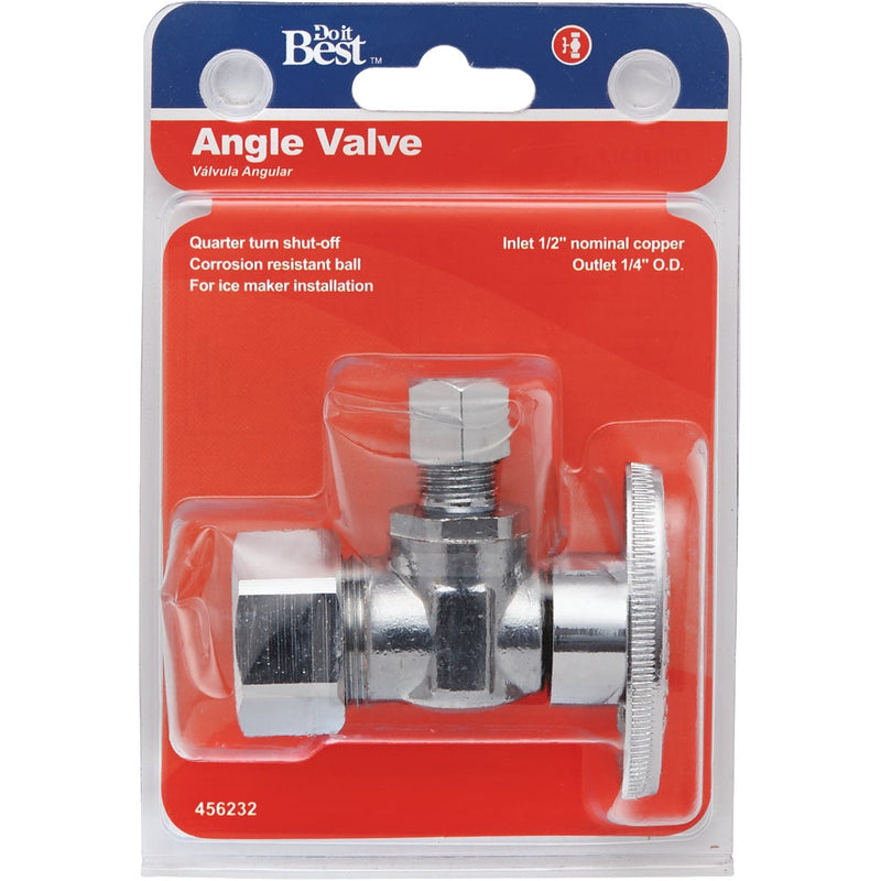 Do it Best 5/8 In. OD x 1/4 In. OD Quarter Turn Angle Valve