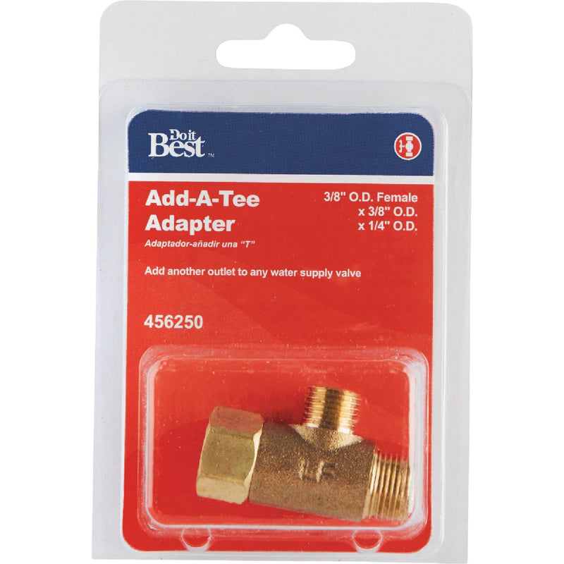 Do it Best 3/8 In. OD Fem x 3/8 In. OD x 1/4 In. OD Brass Extender Tee